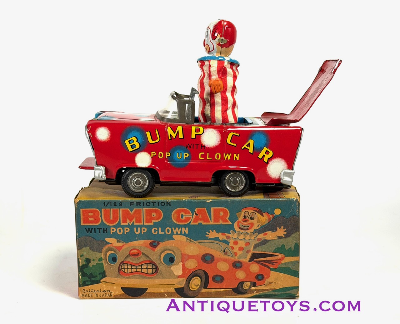 Vintage Japanese Toy For Sale Clown Bump Car