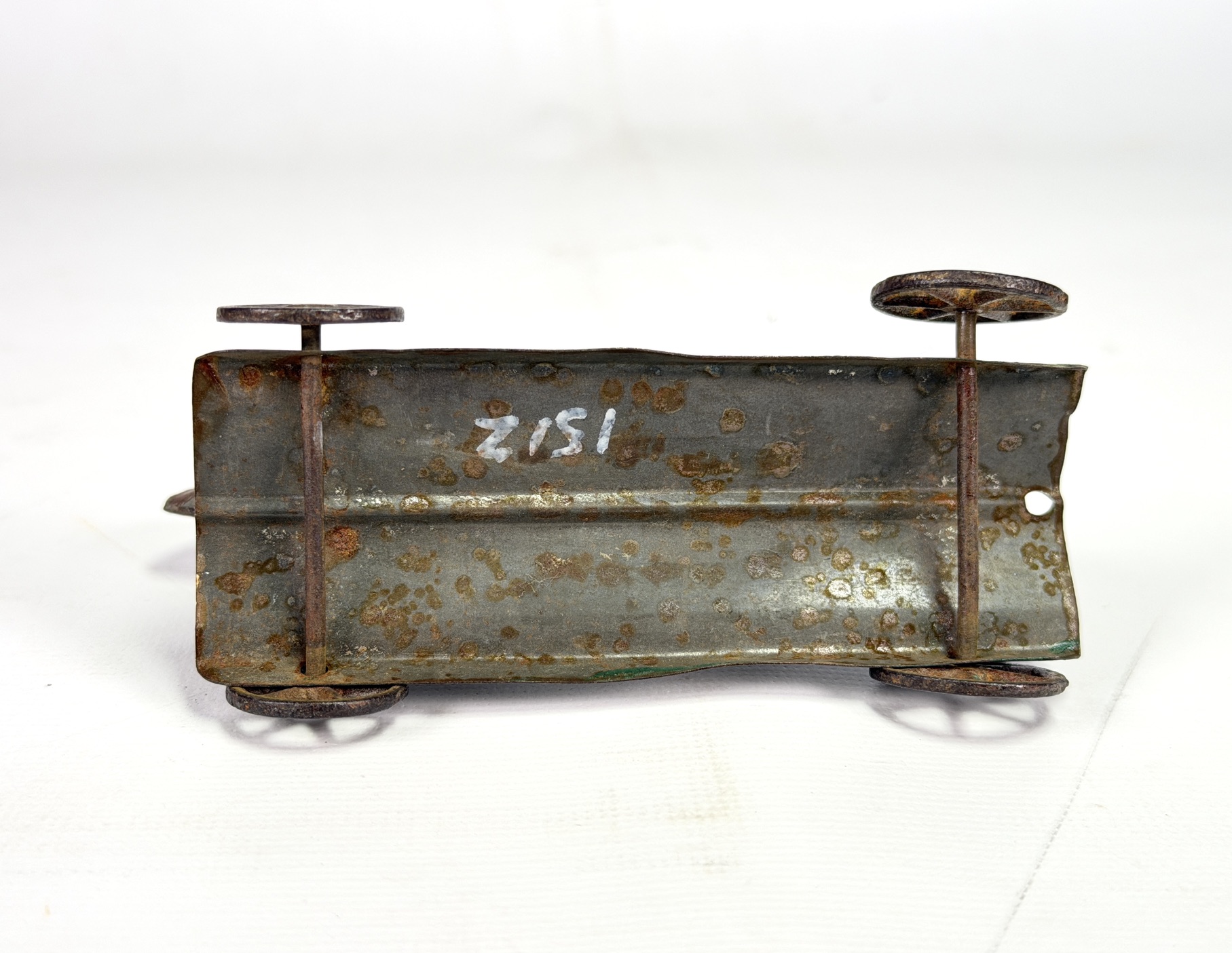 Antique Althof Bergmann Tin Horse On Platform For Sale - Image 3