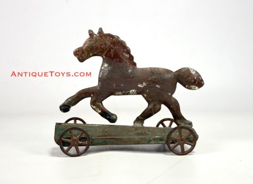 tin American Platform Horse Toy for sale