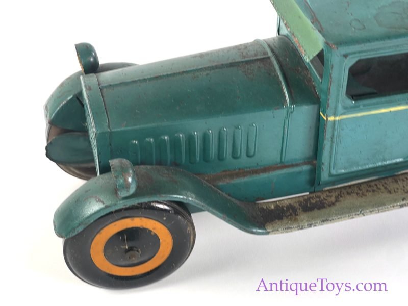 Unusual Schieble Toy & Novelty Co. Ca. 1928 Pressed Steel #7 Blue/Turquoise Sedan <FONT COLOR="ff000 ">*SOLD*</font> - Image 8