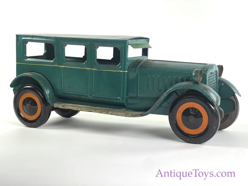 Unusual Schieble Toy & Novelty Co. Ca. 1928 Pressed Steel #7 Blue/Turquoise Sedan <FONT COLOR="ff000 ">*SOLD*</font>