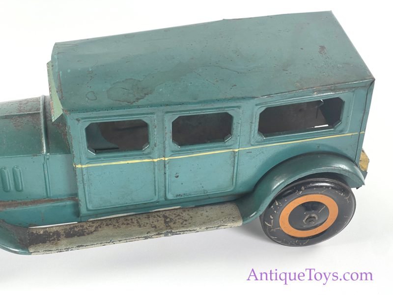 Unusual Schieble Toy & Novelty Co. Ca. 1928 Pressed Steel #7 Blue/Turquoise Sedan <FONT COLOR="ff000 ">*SOLD*</font> - Image 7