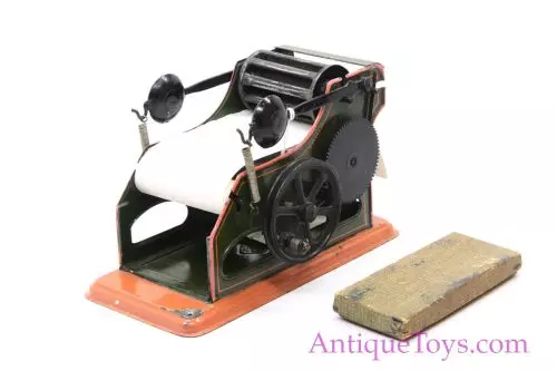 Bing of Germany Tin Printing Press from Germany circa 1909 with Type *Antique Toys E-Museum*