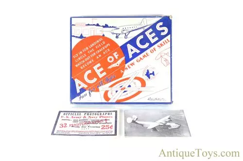Parker Brothers Ace of Aces Game & 44 Official U.S. Army & Navy Plane Photos for Sale