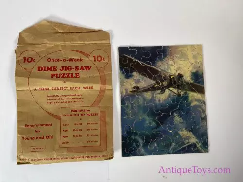 1930s Jigsaw Puzzle of Ford Airplane for Sale