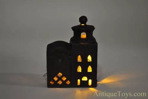 A.C. Williams ca. 1920s Cast Iron 3 Story Mosque Still Penny Coin Bank for Sale
