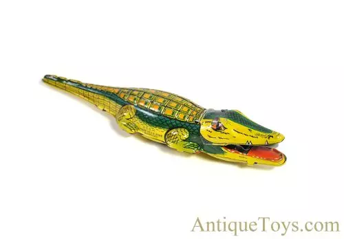 Gama Toys Tin Lithographed Windup No. 8 Krokodil Sparkling Crocodile for Sale