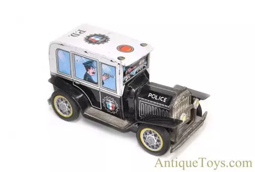 Daiya ca. 1950s Tin Lithographed Friction P-531 Police Patrol Car for Sale
