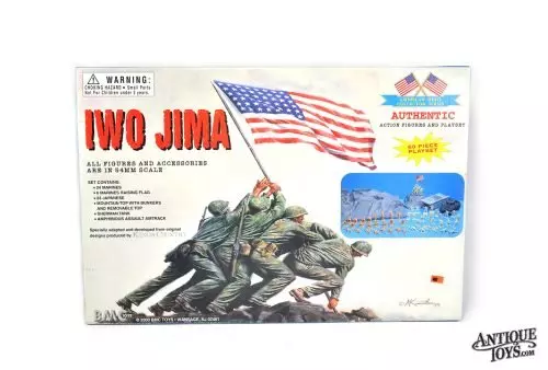 BMC Toys American Hero Collector Series 54mm Scale 60pc Iwo Jima Playset Sealed in Box <FONT COLOR="ff000 ">*SOLD*</font>