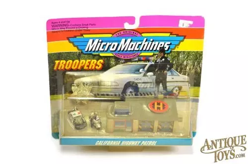 Galoob Micro Machines No. 65400 Troopers California Highway Patrol Collection #4 Playset on Card for Sale