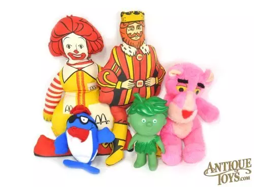 Vintage Set of 5 Advertising Pop Culture Icon Dolls for Sale