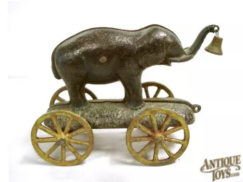 N.N. Hill Brass Co. Cast Iron Elephant Bell Pull Toy <FONT COLOR="ff000 ">*SOLD*</font>