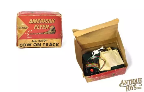 A.C. Gilbert No. 23791 American Flyer 3/16 Scale Cow on Track on Box for Sale