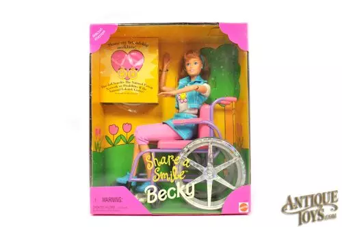 Mattel 1996 Barbie Special Edition Share a Smile Becky Wheelchair Barbie Sealed in Box for Sale