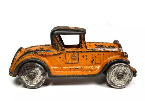 Dent Orange Cast Iron No. 641 Roadster 4.75" for Sale