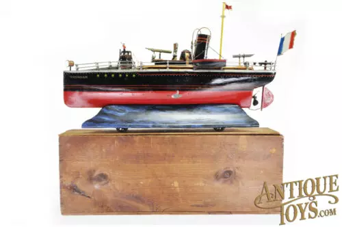Marklin/Gebrüder Maerklin ca. 1910 Tin #5080/50 Live Steam Torpedo Division Boat <FONT COLOR="ff000 ">*SOLD*</font>