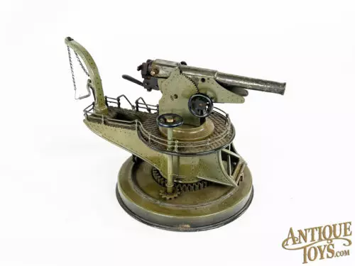 Marklin/Gebrüder Maerklin Tin & Brass Medium #8047 Coastal Gun for Sale