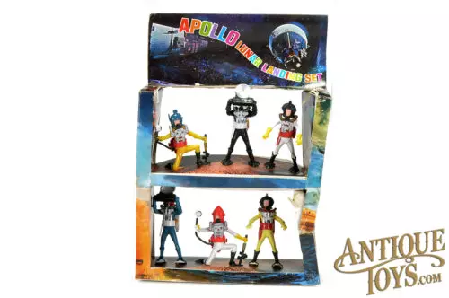 Marx Hand-Painted Plastic "Apollo Lunar Landing Set" Spacemen Figures in Box for Sale