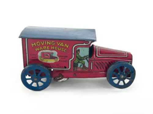 J. Chein Tin Lithographed Moving Van Toy <FONT COLOR="ff000">*SOLD*</font>