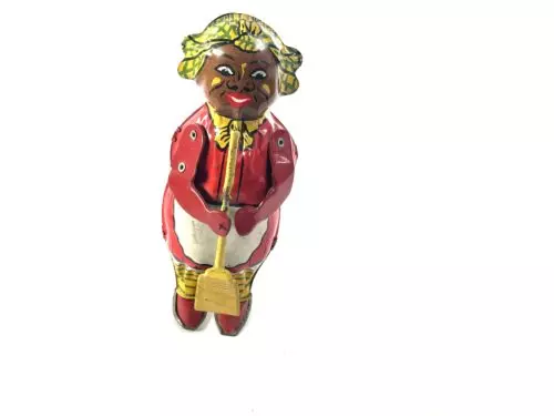 Lindstrom Black Housekeeper Windup Tin Toy